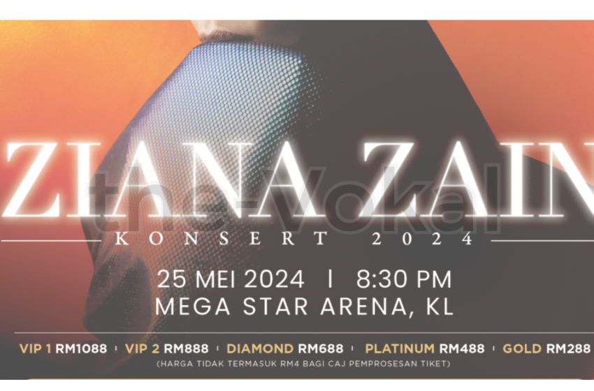 Peminat Mula Buru Tiket – Ziana Zain Konsert 2024 Kembali Selepas 22 Tahun